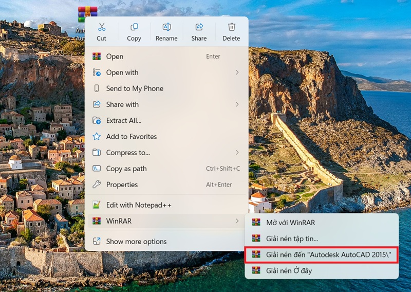 Giải nén tệp AutoCAD 2015 Giải nén tệp AutoCAD 2015