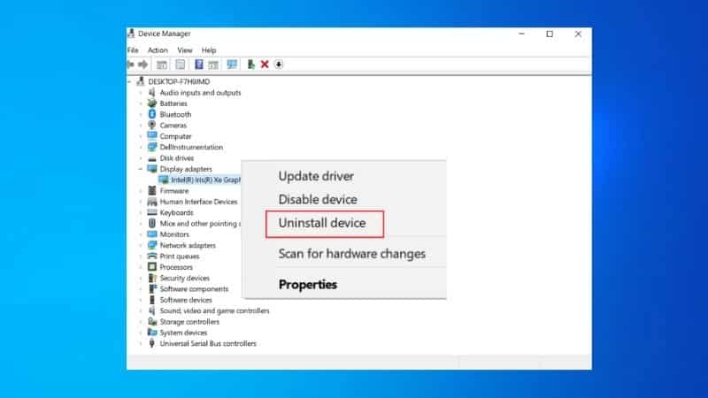 Giảm tải đồ họa để tránh lỗi Display driver