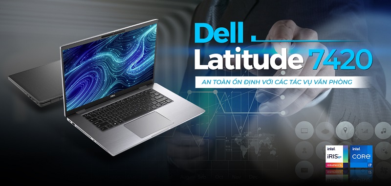 Laptop Dell Latitude 7420 sở hữu Intel Core i7, hiệu năng mạnh mẽ cho lập trình