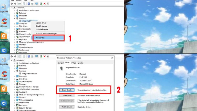 Nhấp và giữ chuột phải vào tên camera rồi chọn Thuộc tính chọn Thuộc tính