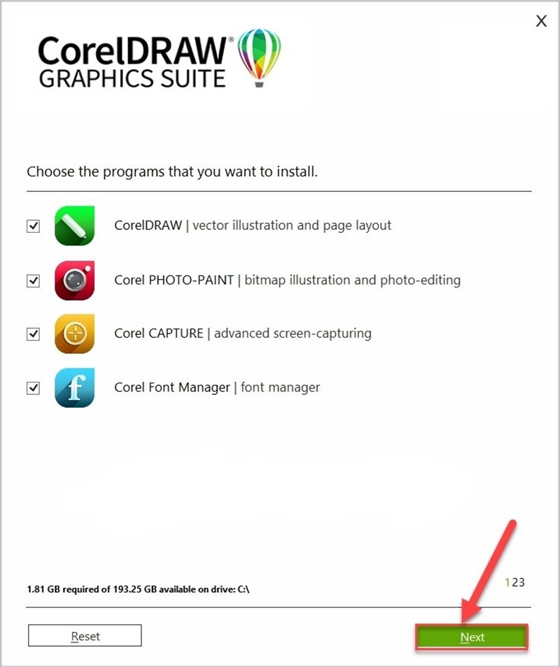 Nhấn “Next” để tiếp tục cài đặt Nhấn “Next”