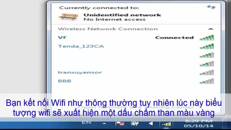 Laptop bắt được wifi nhưng không vào được mạng