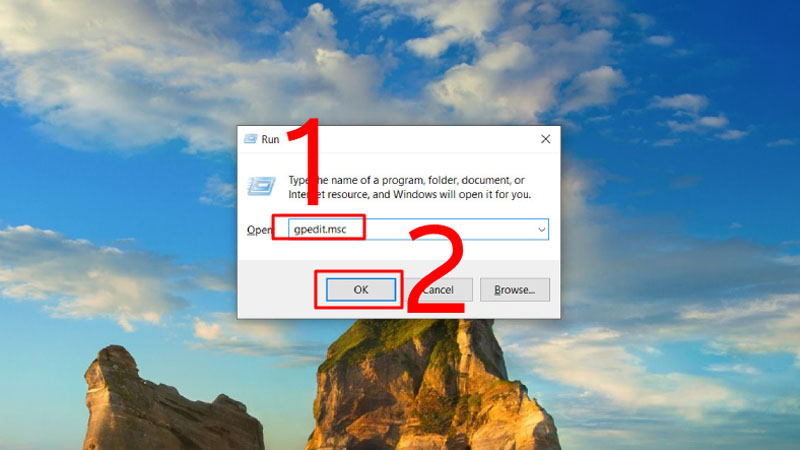 Nhập lệnh gpedit.msc để thay đổi Group Policy Tắt thông báo bằng cách thay đổi Group Policy