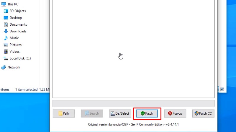 Khi tìm thấy Lightroom nhấn Patch để tiến hành kích hoạt phần mềm Khi tìm thấy Lightroom nhấn Patch để tiến hành kích hoạt phần mềm
