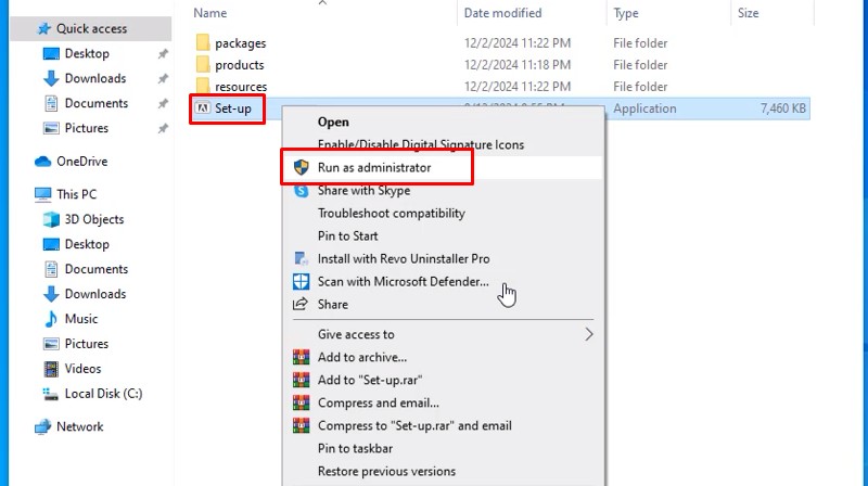 Khởi chạy file cài đặt After Effects 2025 bằng quyền admin Khởi chạy file cài đặt After Effects 2025 bằng quyền admin