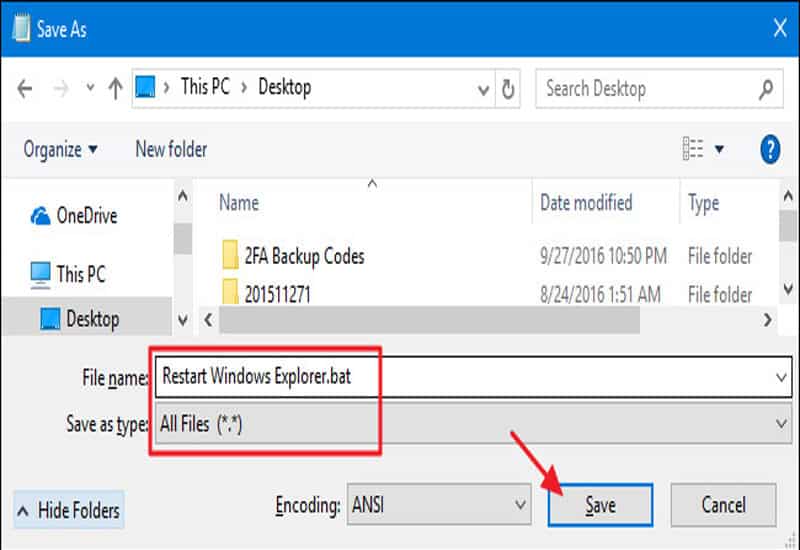 Khởi động lại File Explorer để sửa lỗi hiển thị thư mục