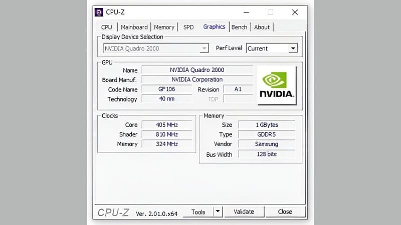 Tải phần mềm CPU-Z để kiểm tra xem card có lỗi không