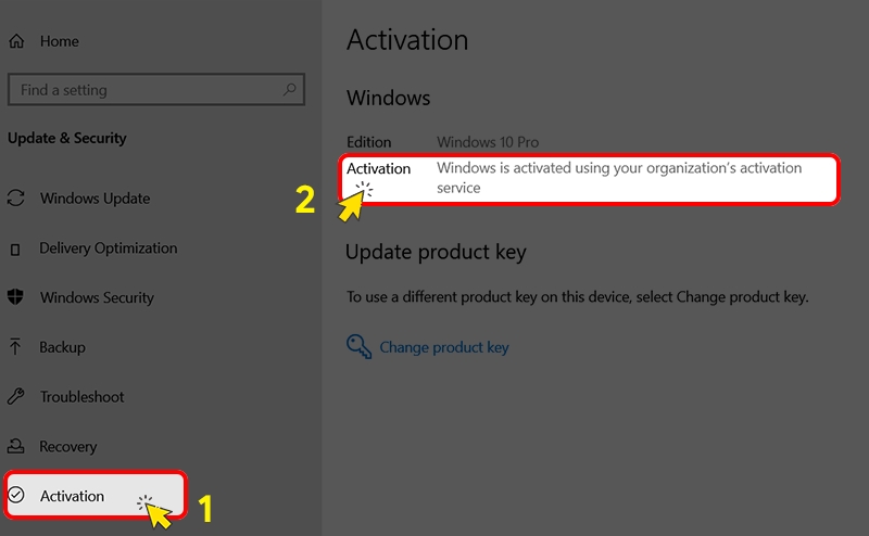 Máy đã được kích hoạt Windows 10 bản quyền Thiết bị đã được kích hoạt Windows 10