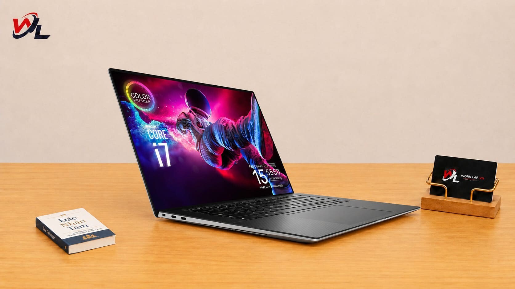 Dell Precision 5550 i7 nổi bật với thiết kế nhỏ gọn, mỏng nhẹ chỉ 1,86kg
