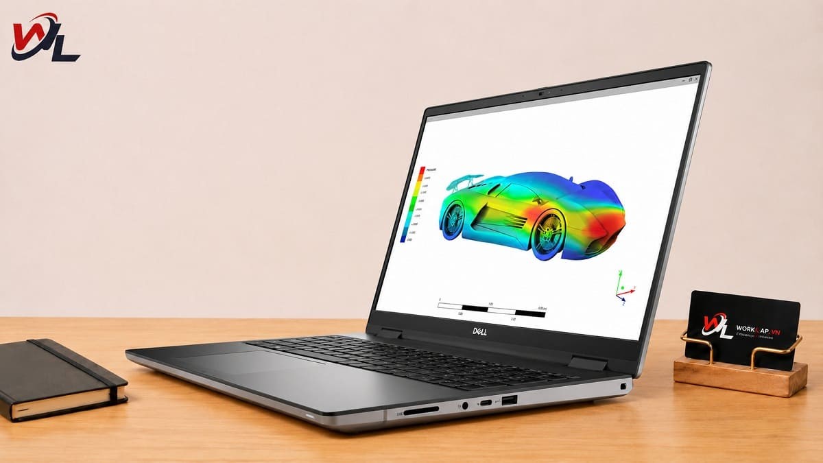 Cấu hình mạnh mẽ với Intel Core i7, card đồ họa rời, xử lý mượt mà Dell Precision 7670 có thiết kế sang trọng