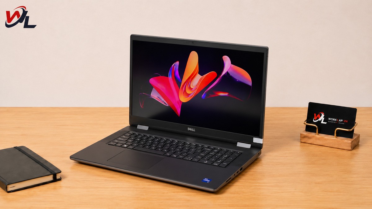Laptop Dell Precision có màn hình lớn, bàn phím thoải mái