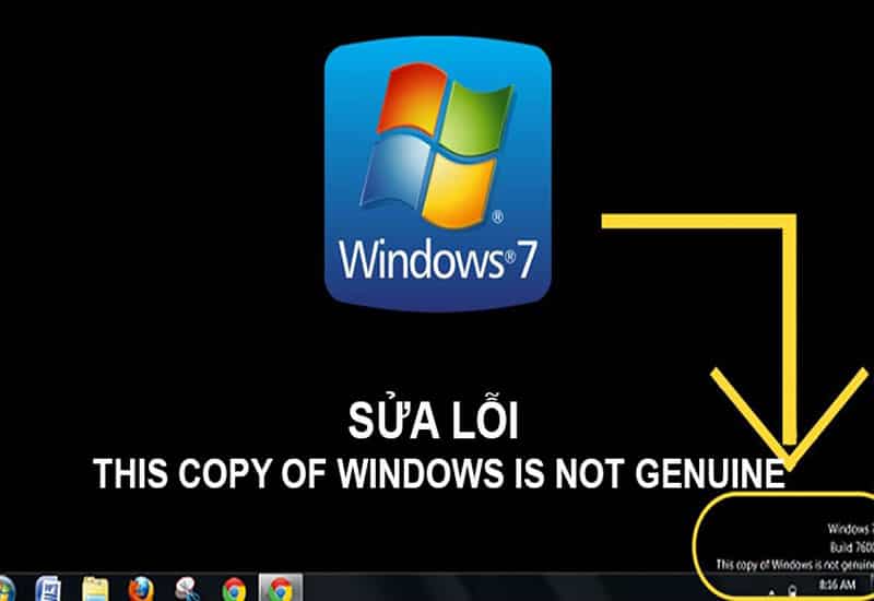 Thông báo Windows không chính hãng, hạn chế cập nhật và tính năng