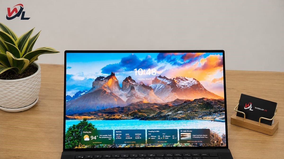 Màn hình 15.6 inch, tỉ lệ 16:10 hiển thị sống động Màn hình 15.6 inch, tỉ lệ 16:10 hiển thị chân thực