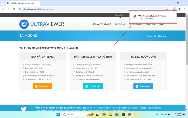 Mở file cài đặt vừa tải về Mở file cài đặt vừa tải về
