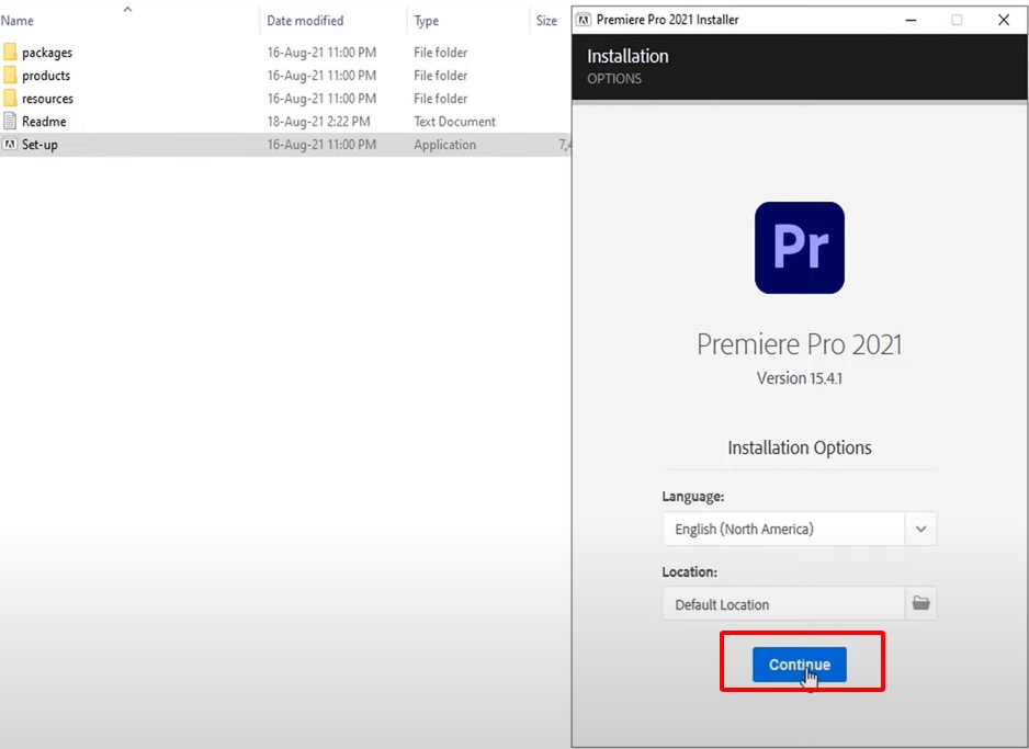 Nhấn chọn vào ô “Continue” để tiến hành bước tiếp theo Nhấn chọn vào ô “Continue” để tiến hành bước tiếp theo