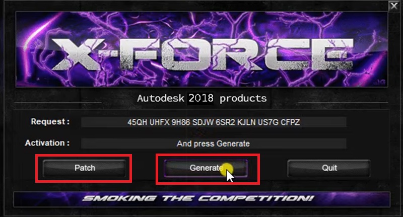 Nhấn Generate sau đó nhấn Patch rồi bấm OK nếu có thông báo Nhấn Generate sau đó nhấn Patch rồi bấm OK nếu có thông báo
