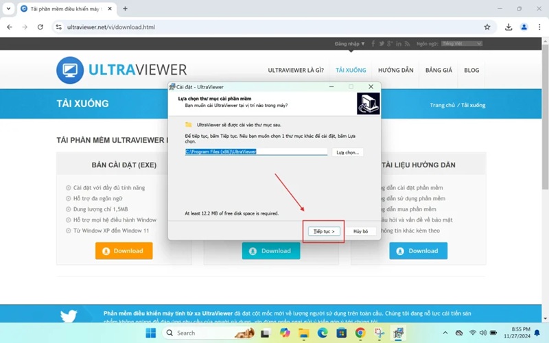 Nhấn Next và chọn thư mục cài đặt Nhấn Next và chọn thư mục cài đặt