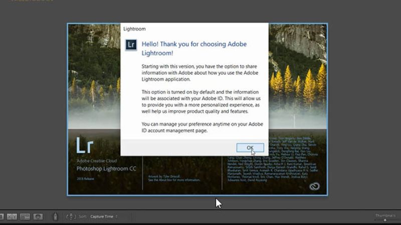 Nhấn OK để hoàn tất kích hoạt Lightroom CS6 Nhấn OK để hoàn tất kích hoạt Lightroom CS6
