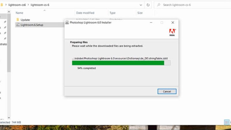 Phần mềm đang được cài vào máy tính Phần mềm đang được cài vào máy tính
