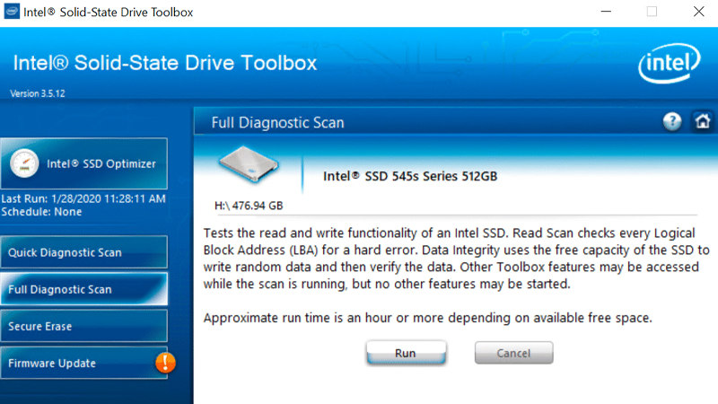 Intel Solid State Drive Toolbox giúp kiểm tra sức khỏe ổ cứng SSD Phần mềm Intel Solid State Drive Toolbox