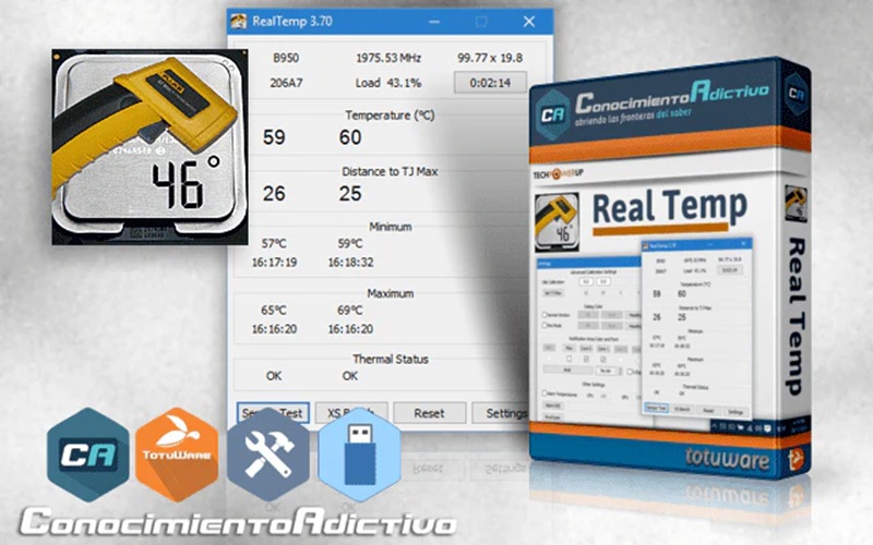 Phần mềm Real Temp