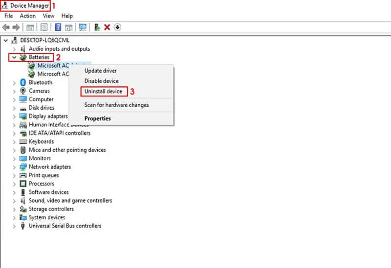 Driver pin bị sự cố, laptop không nhận đúng trạng thái pin Phần mềm quản lý pin gặp lỗi, gây báo sai dung lượng pin