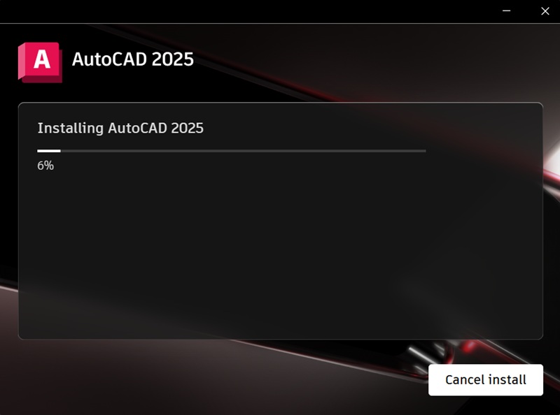 Quá trình cài AutoCAD 2025 mất vài phút Quá trình cài AutoCAD 2025 mất vài phút