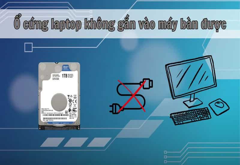 Cần khay chuyển đổi khi lắp ổ cứng laptop vào máy bàn. Ổ cứng laptop nhỏ 2.5 inch, máy bàn lớn 3.5 inch