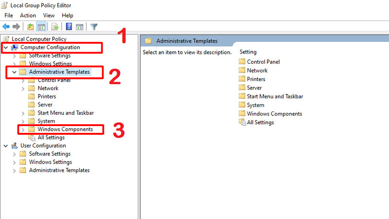 Thay đổi Windows Update Chọn Windows Update