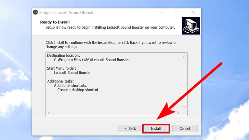 Nhấn Install để cài đặt phần mềm Nhấn Install để tiến hành cài đặt