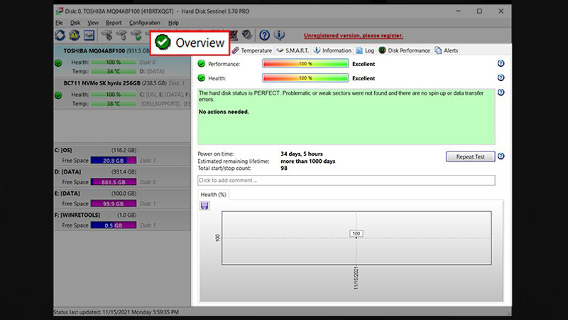 Phần mềm kiểm tra ổ SSD Hard Disk Sentinel (HDSentinel) dễ sử dụng Phần mềm kiểm tra ổ SSD Hard Disk Sentinel (HDSentinel)