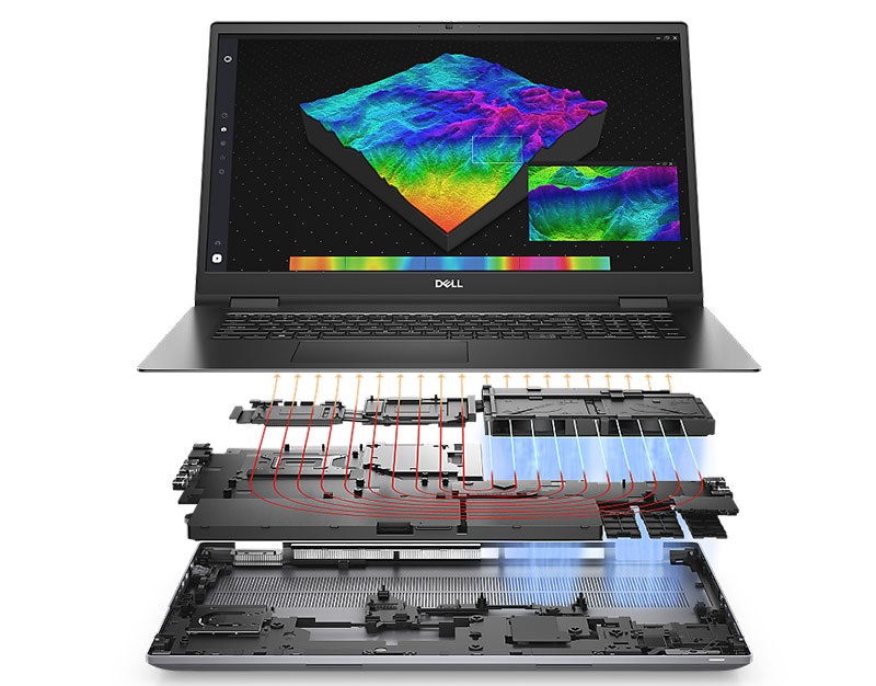 Dell Precision cũ có thiết kế thanh lịch, bền bỉ với nhôm nguyên khối