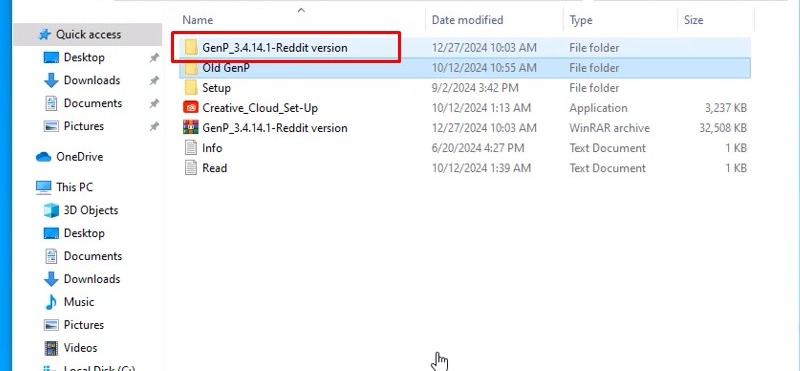 Tiếp đến tìm đến thư mục GenP_3.4.14.1-Reddit Version Tiếp đến tìm đến thư mục GenP_3.4.14.1-Reddit Version