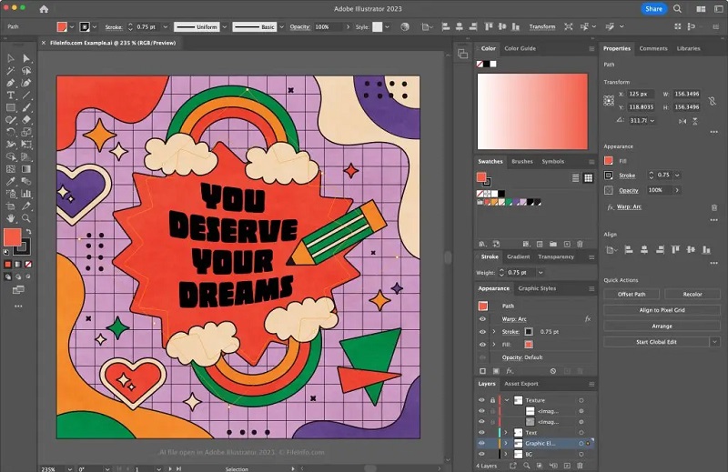 Những tính năng có trong Adobe Illustrator 2024