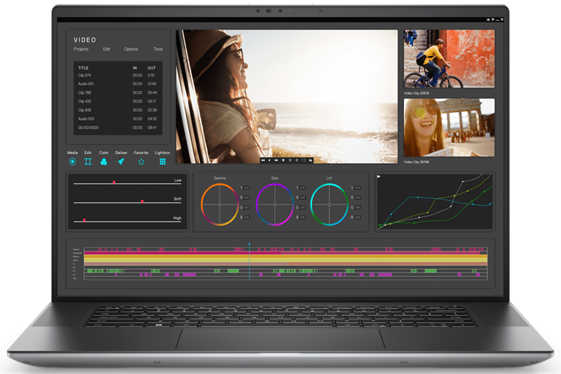 Chip và card đồ họa chuyên dụng, xử lý 3D và video cực mượt Laptop Dell Precision 5680 đồ họa cao cấp với hiệu năng mạnh mẽ, thiết kế sang trọng
