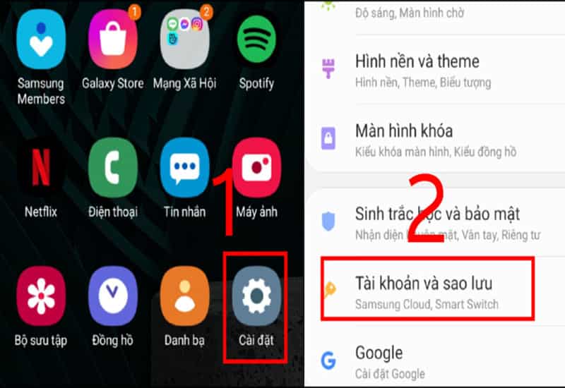 Mục “Tạo tài khoản” ẩn nếu đã đăng nhập Google
