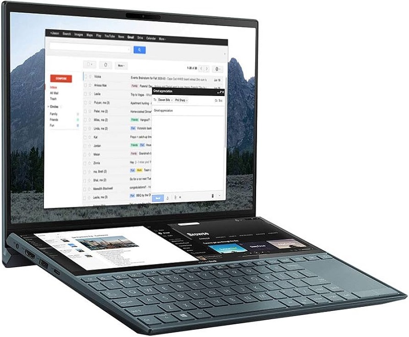 Zenbook Pro Duo là laptop cao cấp với màn hình phụ OLED 14.5 inch